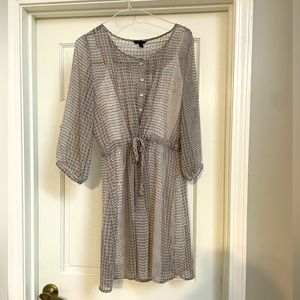 Banana Republic Sheer Tie Waist Dress